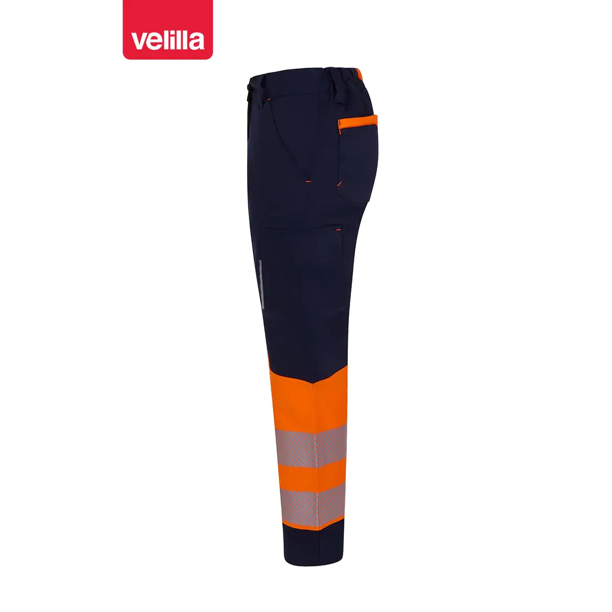 Pantalón reciclado mujer Velilla 303032SW 21 Pantalón reciclado mujer Velilla 303032SW Azul navy/Naranja flúor, vista lateral
