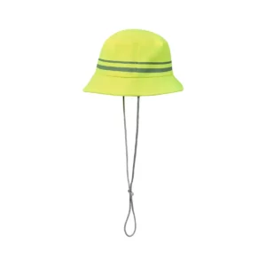 Gorro con cubrenucas Velilla 304005 Amarillo flúor, vista frontal sin cubrenucas