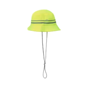 Gorro con cubrenucas Velilla 304005 Amarillo flúor, vista trasera sin cubrenucas
