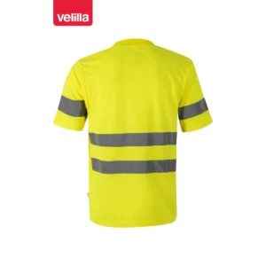 Camiseta técnica manga corta Velilla 305505 Amarillo flúor, vista trasera