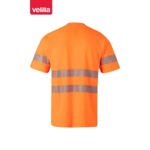 Camiseta manga corta Velilla 305508 Naranja flúor, vista trasera