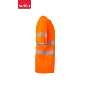 Camiseta manga corta Velilla 305508 Naranja flúor, vista lateral opuesta