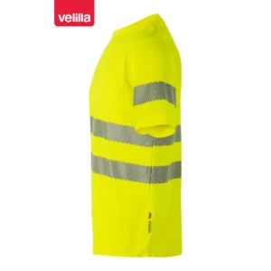 Camiseta manga corta Velilla 305508 Amarillo flúor, vista lateral