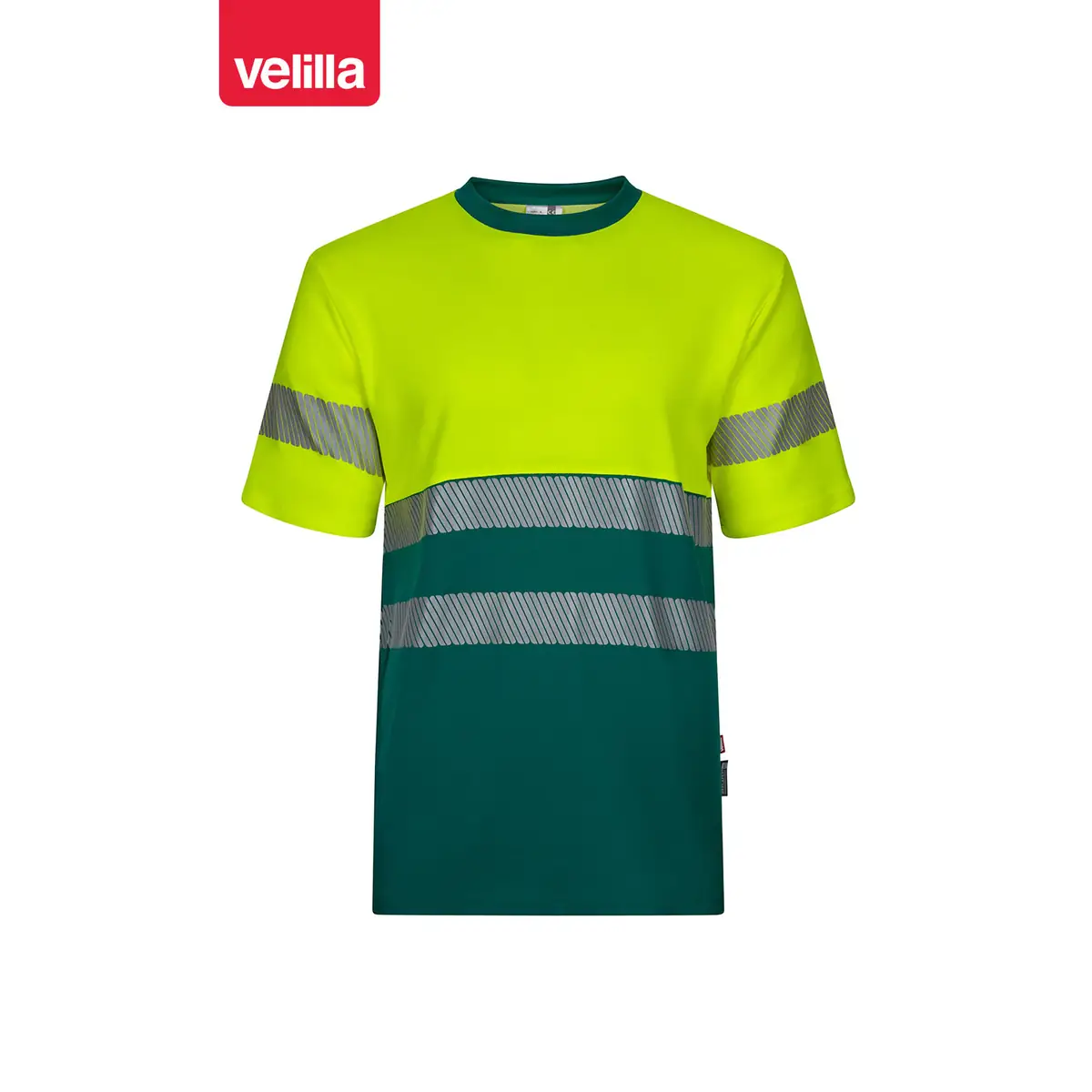 Camiseta bicolor manga corta Velilla 305509 7 Camiseta bicolor manga corta Velilla 305509 Verde/Amarillo flúor, vista frontal
