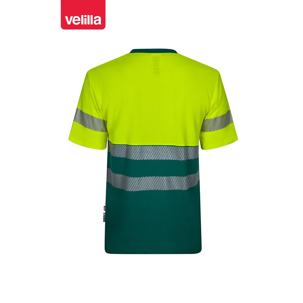 Camiseta bicolor manga corta Velilla 305509 9 Camiseta bicolor manga corta Velilla 305509 Verde/Amarillo flúor, vista trasera