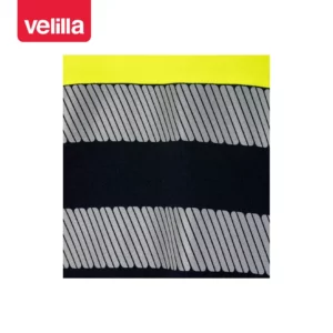 Camiseta bicolor manga corta Velilla 305509 Azul navy/Amarillo flúor, detalle de cintas reflectantes