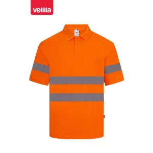 Polo de alta visibilidad Velilla 305510 naranja flúor, vista frontal
