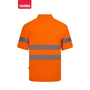 Polo de alta visibilidad Velilla 305510 naranja flúor, vista trasera