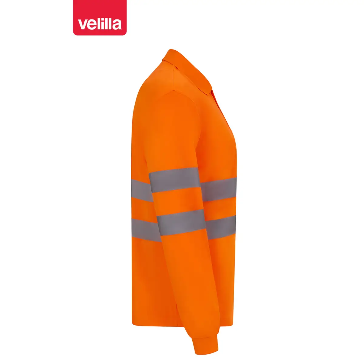 Polo manga larga Velilla 305511 7 Polo manga larga Velilla 305511 naranja flúor, vista lateral
