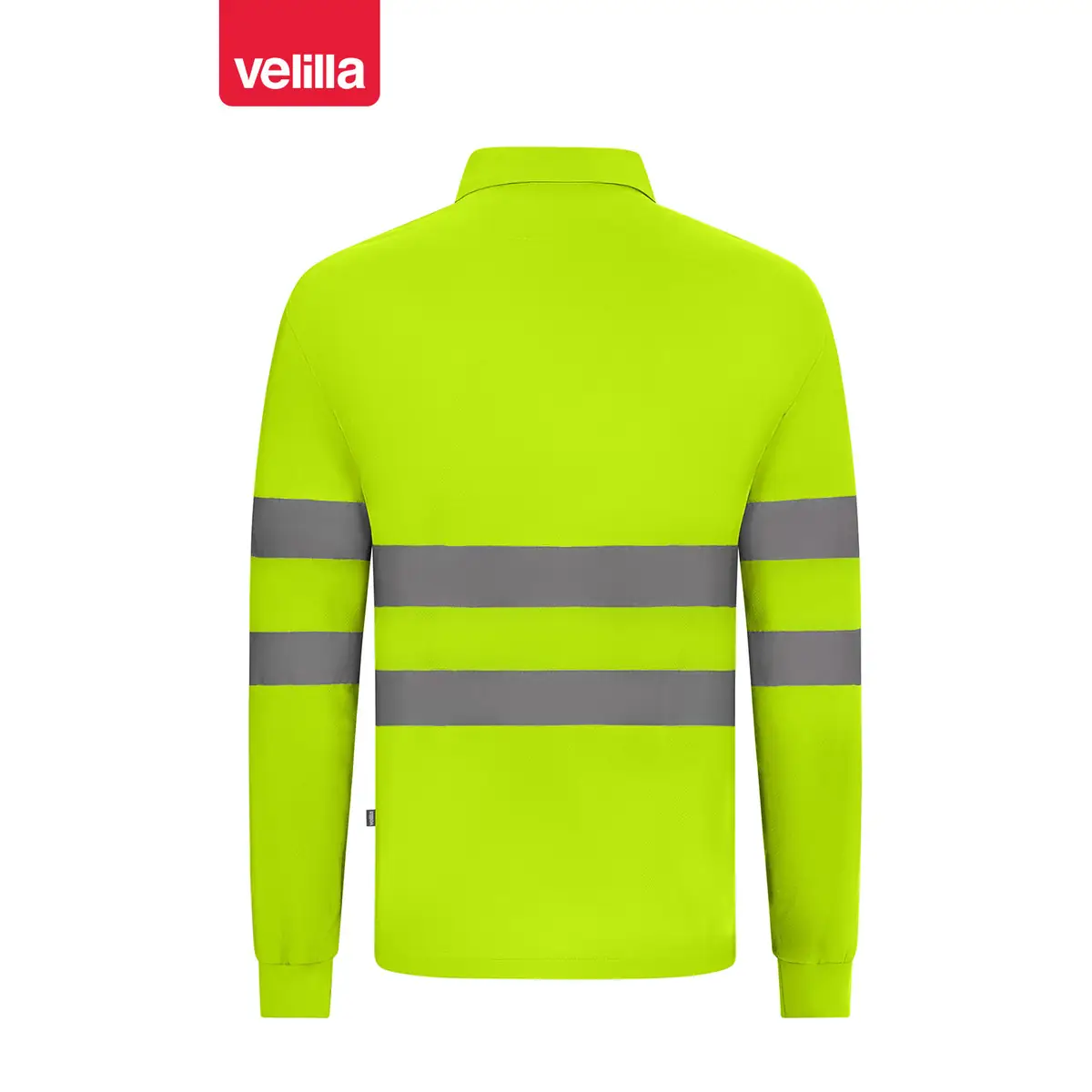 Polo manga larga Velilla 305511 4 Polo manga larga Velilla 305511 amarillo flúor, vista trasera