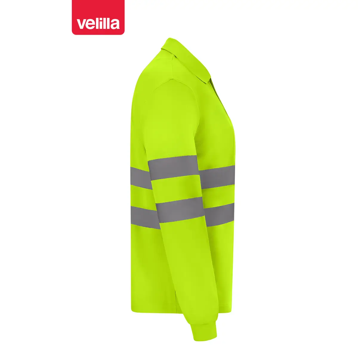 Polo manga larga Velilla 305511 3 Polo manga larga Velilla 305511 amarillo flúor, vista lateral
