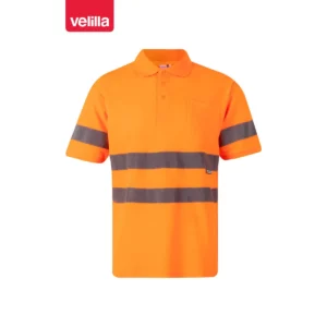 Polo manga corta Velilla 305512 Naranja flúor, vista frontal
