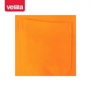 Polo manga corta Velilla 305512 Naranja flúor, detalle de bolsillo del pecho