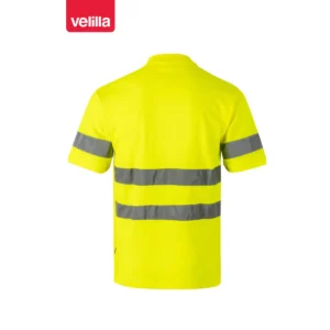 Polo manga corta Velilla 305512 Amarillo flúor, vista trasera