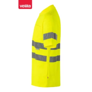 Polo manga corta Velilla 305512 Amarillo flúor, vista lateral