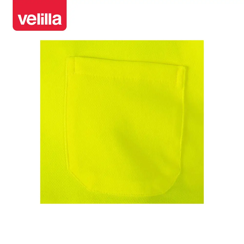 Polo bicolor manga corta Velilla 305513 21 Polo bicolor manga corta Velilla 305513 Verde/Amarillo flúor, detalle de bolsillo del pecho
