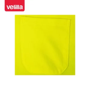 Polo bicolor manga corta Velilla 305513 Gris/Amarillo flúor, detalle de bolsillo del pecho