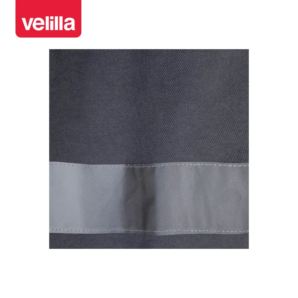 Polo bicolor manga corta Velilla 305513 16 Polo bicolor manga corta Velilla 305513 Gris/Amarillo flúor, detalle de cinta reflectante