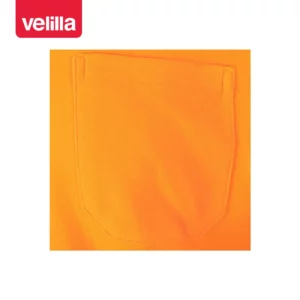 Polo manga larga Velilla 305514 Naranja flúor, detalle de bolsillo del pecho