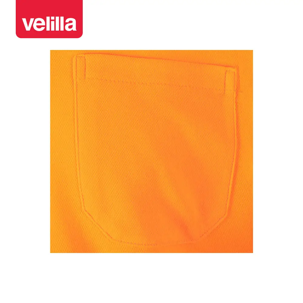 Polo manga larga Velilla 305514 11 Polo manga larga Velilla 305514 Naranja flúor, detalle de bolsillo del pecho