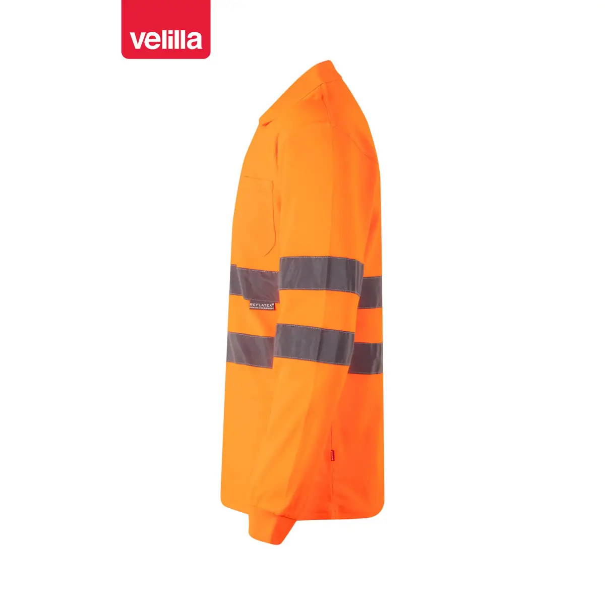 Polo manga larga Velilla 305514 5 Polo manga larga Velilla 305514 Naranja flúor, vista lateral