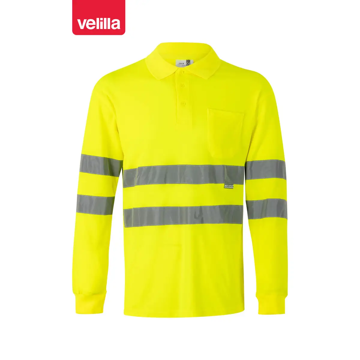 Polo manga larga Velilla 305514 1 Polo manga larga Velilla 305514 Amarillo flúor, vista frontal