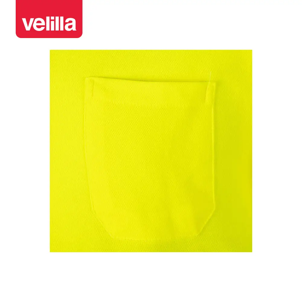 Polo manga larga Velilla 305514 7 Polo manga larga Velilla 305514 Amarillo flúor, detalle de bolsillo del pecho