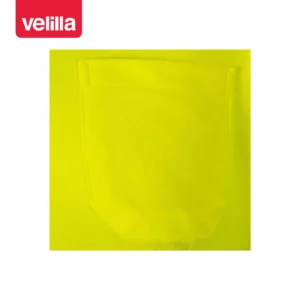Polo bicolor manga larga Velilla 305515 Verde/Amarillo flúor, detalle de bolsillo del pecho