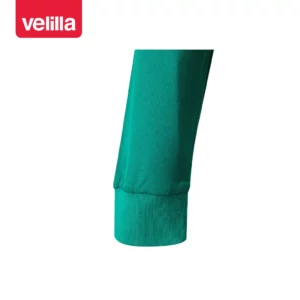 Polo bicolor manga larga Velilla 305515 Verde/Amarillo flúor, detalle de puño