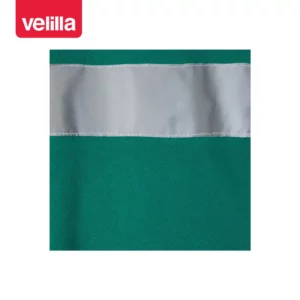 Polo bicolor manga larga Velilla 305515 Verde/Amarillo flúor, detalle de cinta reflectante