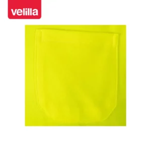 Polo bicolor manga larga Velilla 305515 Gris/Amarillo flúor, detalle de bolsillo del pecho