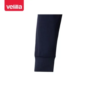 Polo bicolor manga larga Velilla 305515 Azul navy/Naranja flúor, detalle de puño