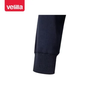 Polo bicolor manga larga Velilla 305515 Azul navy/Amarillo flúor, detalle de puño