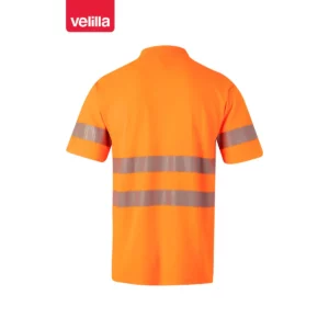 Polo manga corta Velilla 305522 Naranja flúor, vista trasera