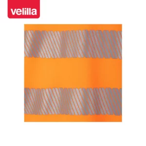Polo manga corta Velilla 305522 Naranja flúor, detalle de cintas reflectantes