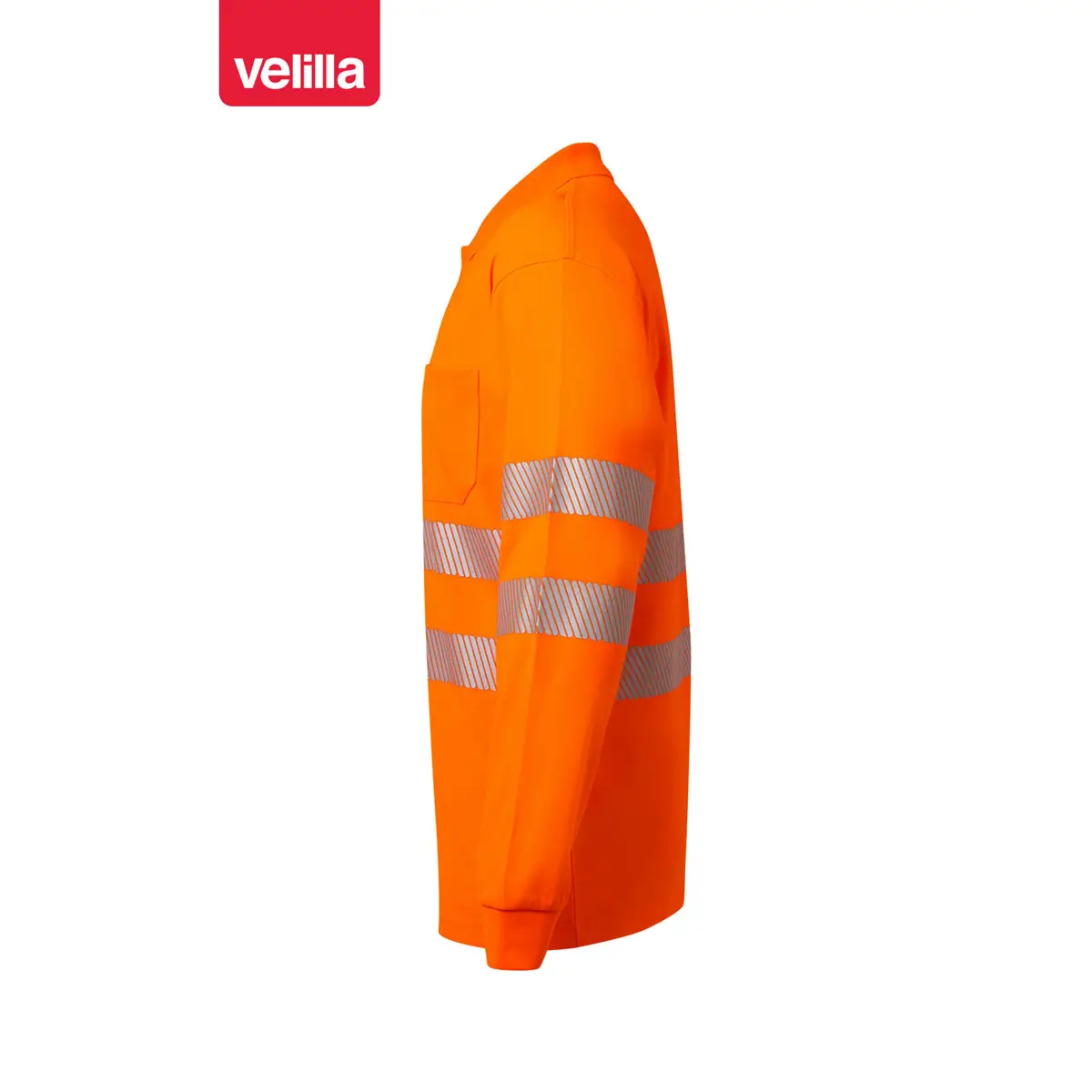Polo manga larga Velilla 305524 6 Polo manga larga Velilla 305524 Naranja flúor, vista lateral