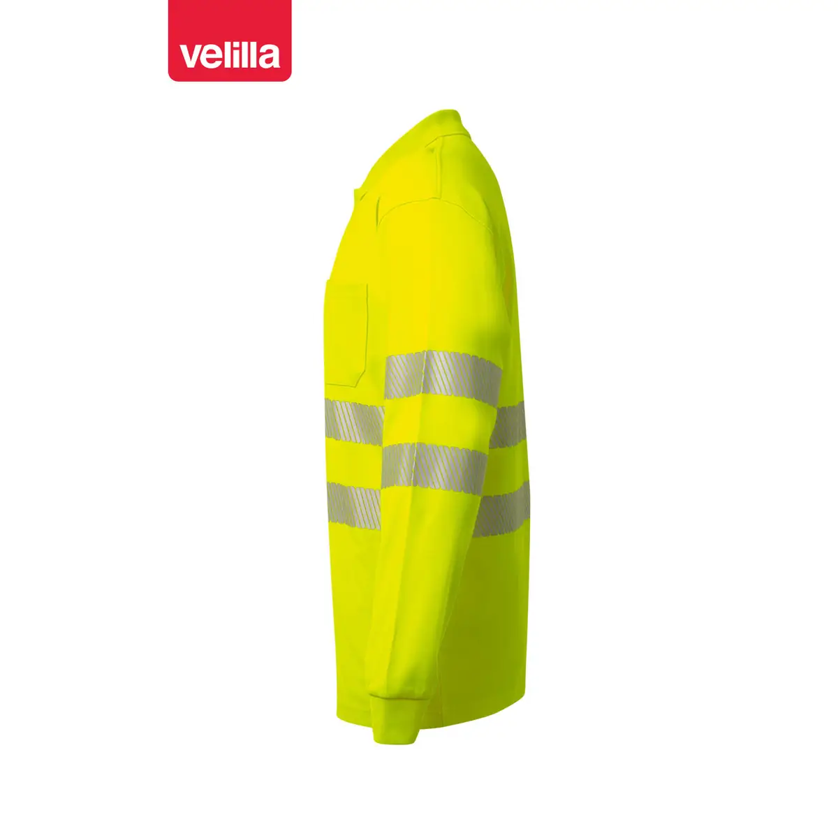 Polo manga larga Velilla 305524 2 Polo manga larga Velilla 305524 Amarillo flúor, vista lateral