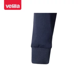 Polo bicolor manga larga Velilla 305525 Azul navy/Naranja flúor, detalle de puño