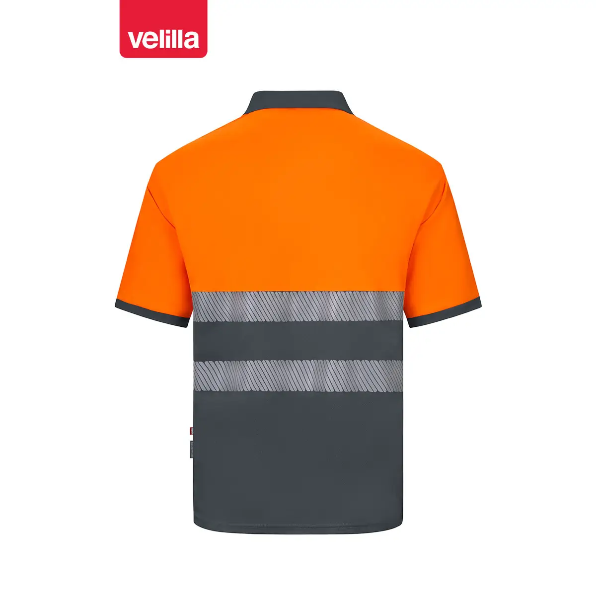 Polo reciclado manga corta Velilla 305533 37 Polo reciclado manga corta Velilla 305533 Gris/Naranja flúor, vista trasera