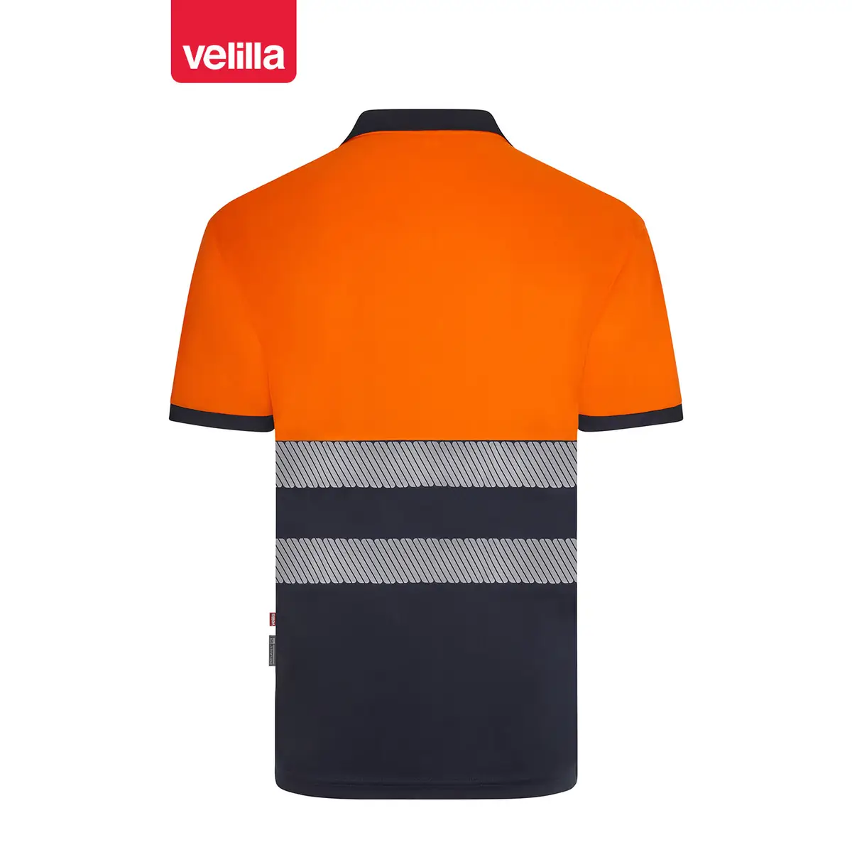 Polo reciclado manga corta Velilla 305533 21 Polo reciclado manga corta Velilla 305533 Azul navy/Naranja flúor, vista trasera