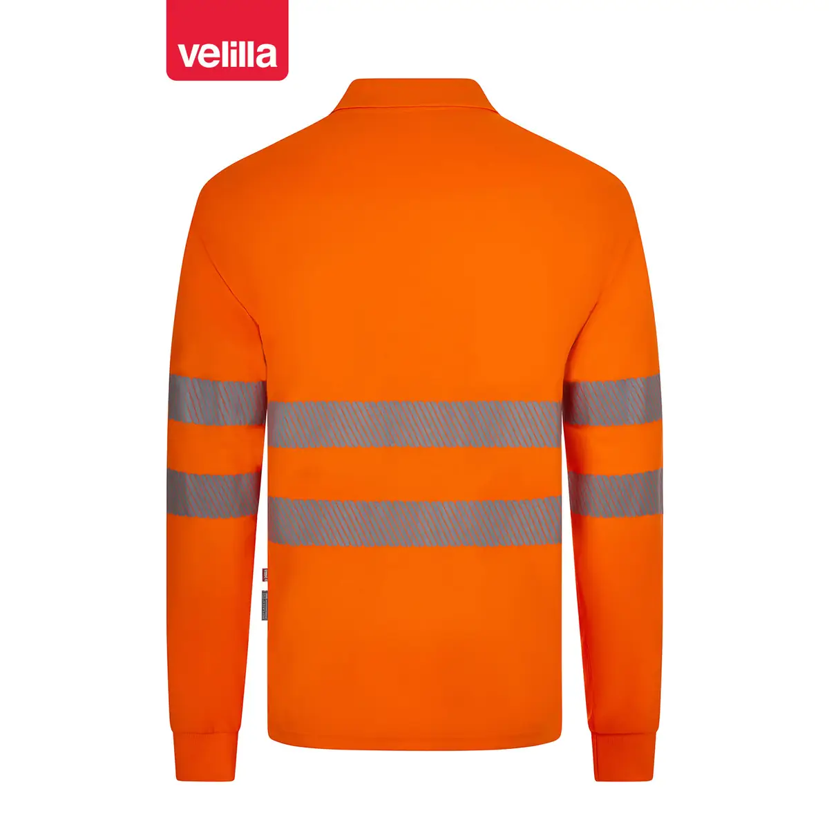 Polo reciclado manga larga Velilla 305534 6 Polo reciclado manga larga Velilla 305534 naranja flúor, vista trasera