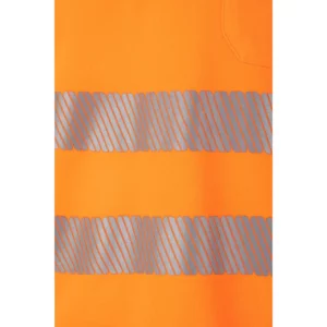 Polo manga corta Velilla 305542 Naranja flúor, detalle de cintas reflectantes