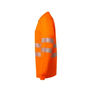 Polo manga larga Velilla 305544 Naranja flúor, vista lateral