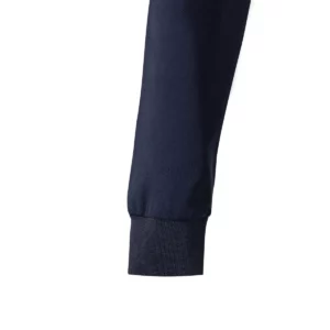 Polo bicolor manga larga Velilla 305545 Azul navy/Amarillo flúor, detalle de puño