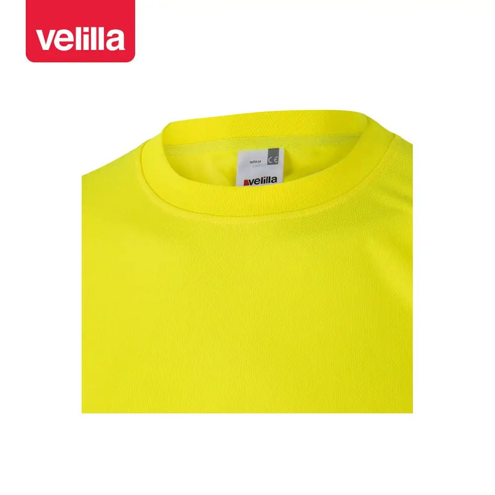 Camiseta técnica manga corta Velilla 305602 7 Camiseta técnica manga corta Velilla 305602 Amarillo flúor, detalle de cuello