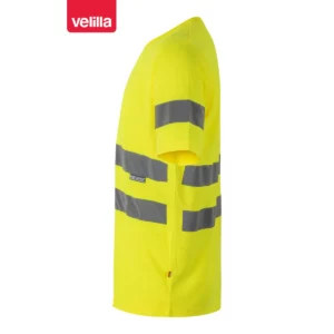 Camiseta técnica manga corta Velilla 305602 Amarillo flúor, vista lateral