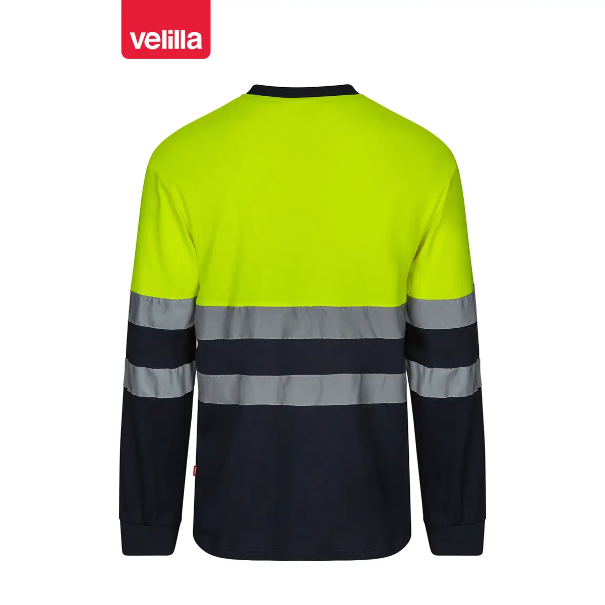 Camiseta bicolor manga larga Velilla 305603 9 Camiseta bicolor manga larga Velilla 305603 azul marino/amarillo flúor, vista trasera