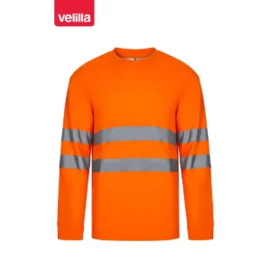 Camiseta técnica manga larga Velilla 305604 naranja flúor, vista frontal