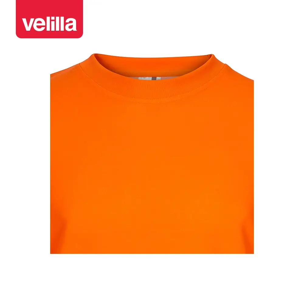 Camiseta técnica manga larga Velilla 305604 10 Camiseta técnica manga larga Velilla 305604 naranja flúor, detalle de cuello