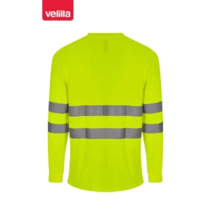 Camiseta técnica manga larga Velilla 305604 amarillo flúor, vista trasera